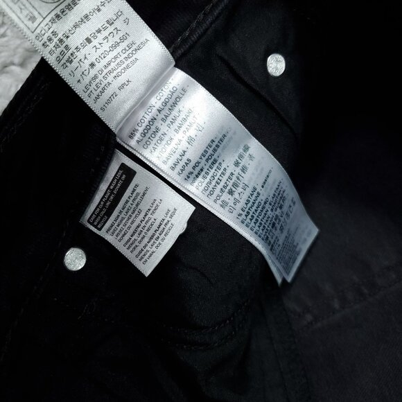 Levi's Superlow Bootcut Low Rise Y2K Stretch Jeans Black Size 30 x 32 90s - Picture 6 of 8